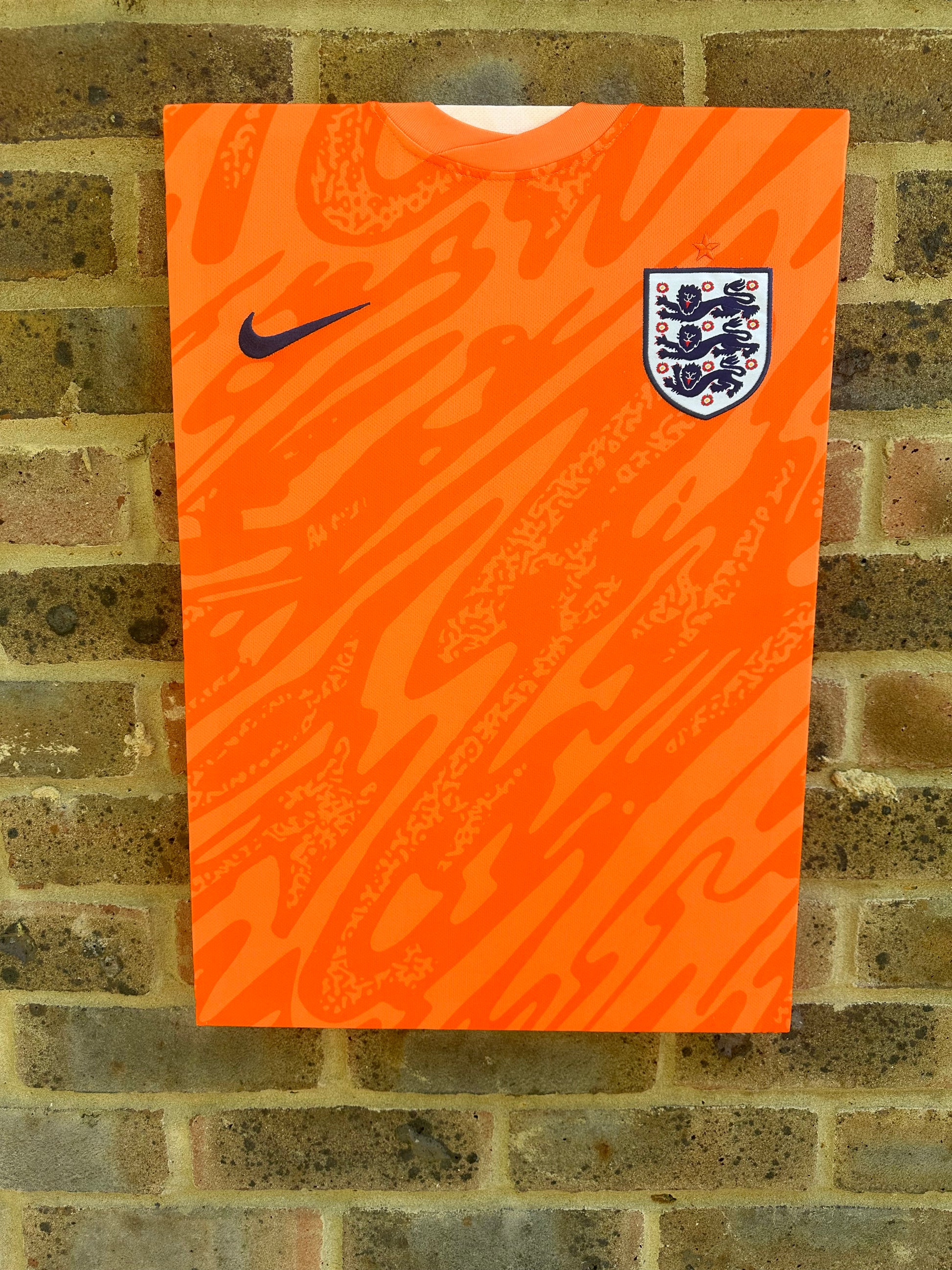 England 2024/25 Goalkeeper Shirt Memorabilia Canvas