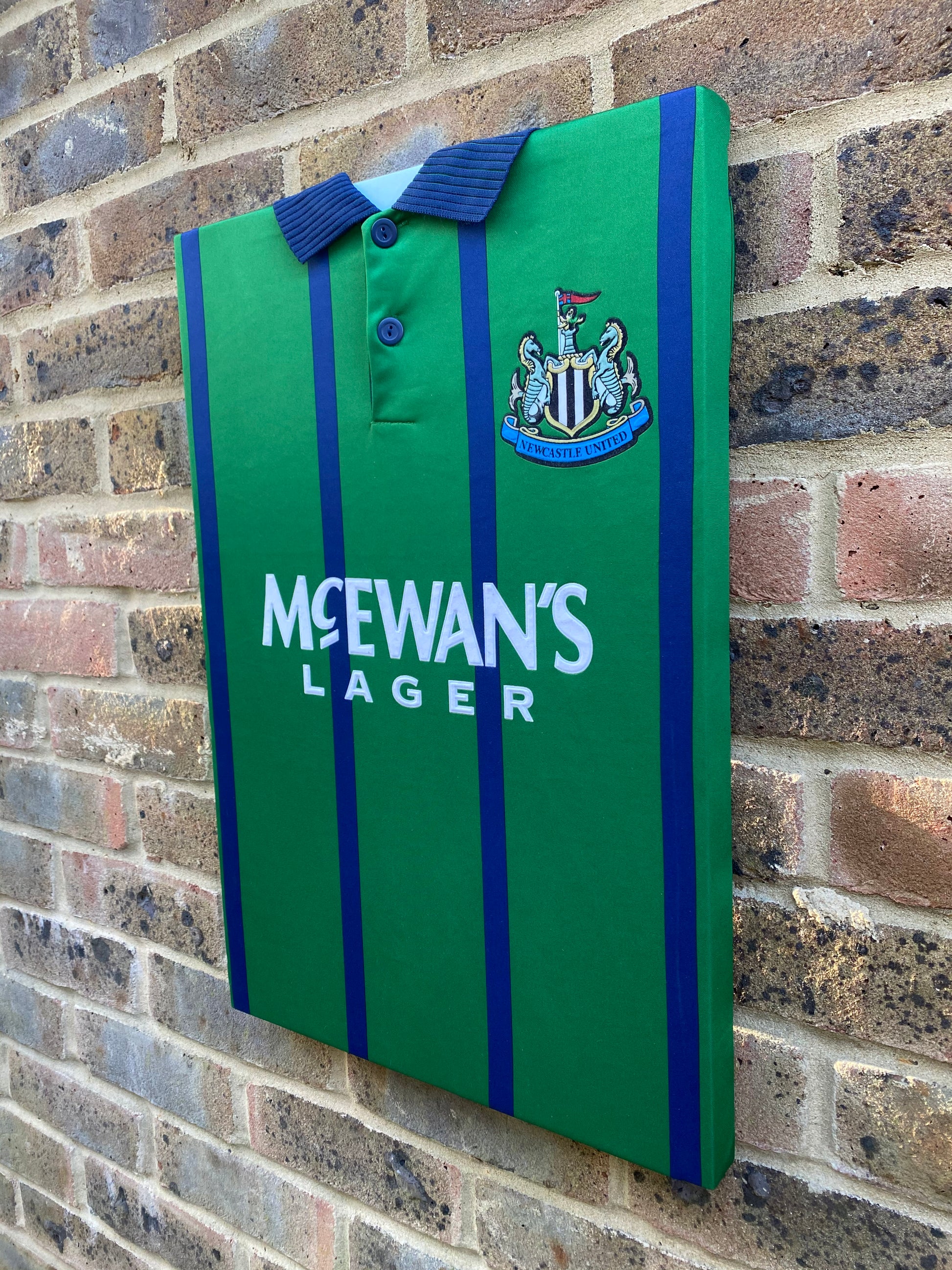 Newcastle United 1994/95 away shirt memorabilia canvas