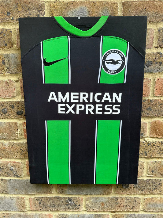 Brighton and hovel Albion away shirt memorabilia canvas