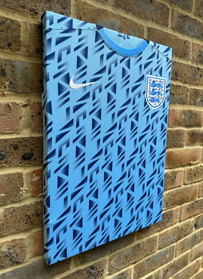 England lionesses 2023/24 away shirt memorabilia canvas