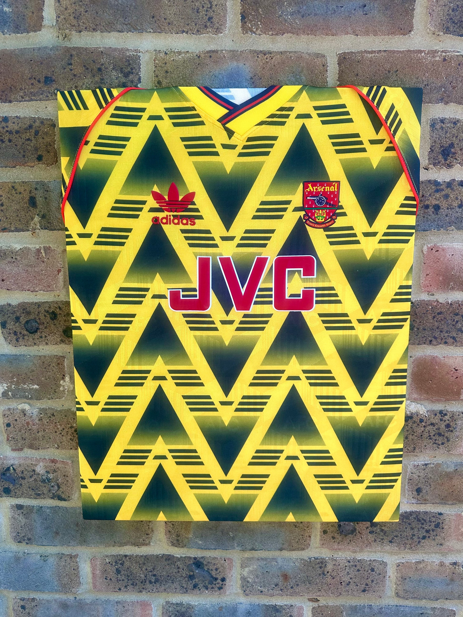 Arsenal 1991/93 Away Bruised Banana Football Shirt Memorabilia Canvas