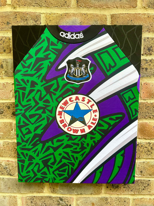 Newcastle United 1995/96 Retro Goalkeeper Shirt Memorabilia Canvas