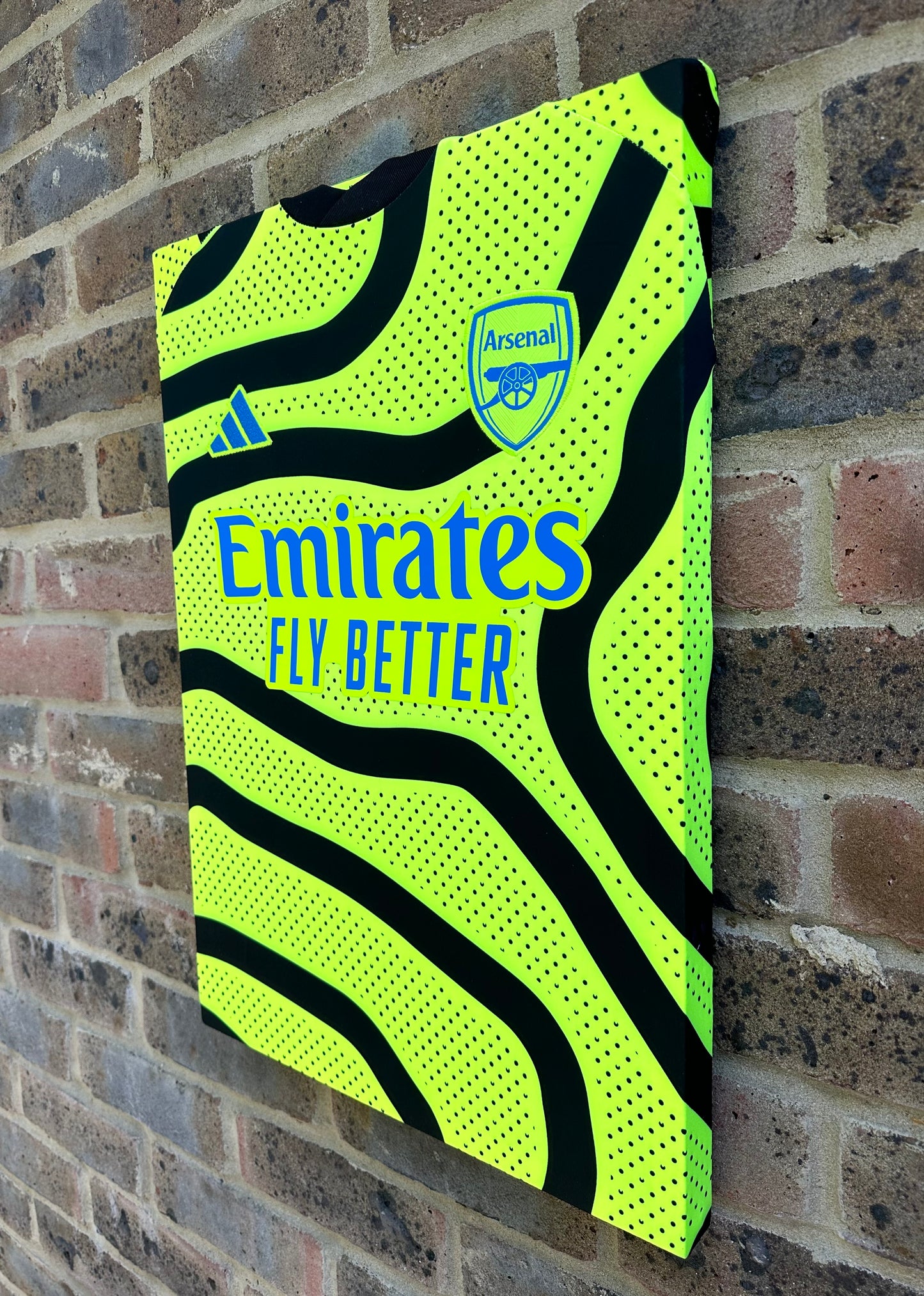 Arsenal 2023/24 away shirt memorabilia canvas