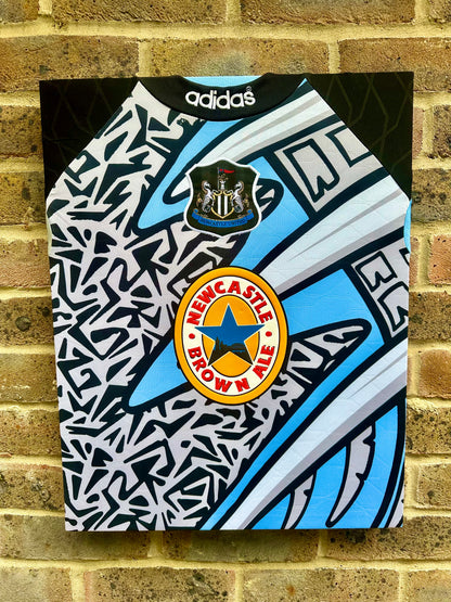 Newcastle United 1995/96 Retro Home Goalkeeper Shirt Memorabilia Canvas